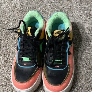Nike Kids Black and Pink Sneakers
